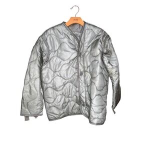US Military M-65 Field Jacket Liner Small Quilted ColdWeather Coat Foliage Green